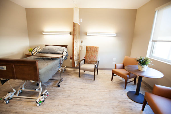 Resident room at Cascadia of Nampa, Idaho a skilled nursing and rehabilitation facility