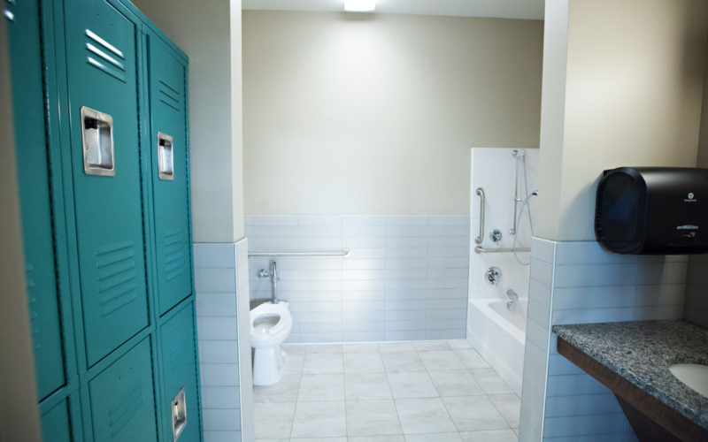 Bathroom in therapy area of Cascadia of Nampa, Idaho a skilled nursing and rehabilitation facility