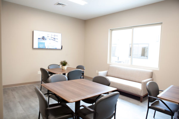 Waiting room at Cascadia of Nampa, Idaho a skilled nursing and rehabilitation facility