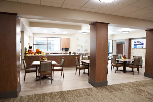 Cascadia of Nampa, Idaho skilled nursing and rehabilitation facility dining area